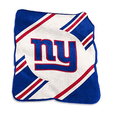 New York Giants Raschel Stripe Throw Blanket