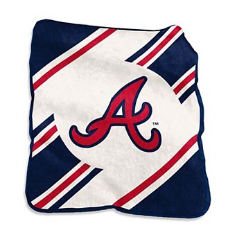 Atlanta Braves Raschel Stripe Throw Blanket