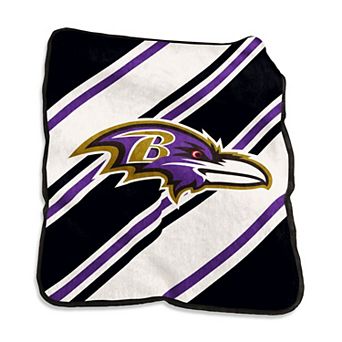 Baltimore Ravens Raschel Stripe Throw Blanket