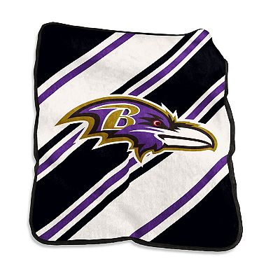 Baltimore Ravens Raschel Stripe Throw Blanket