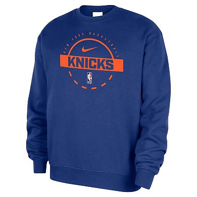 Men's Nike Blue New York Knicks 2025/26 Authentic Practice Club Sweatshirt