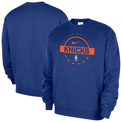 Men's Nike Blue New York Knicks 2025/26 Authentic Practice Club Sweatshirt