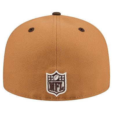 Men's New Era Light Brown/Dark Brown Minnesota Vikings Two-Tone Walnut 59FIFTY Fitted Hat