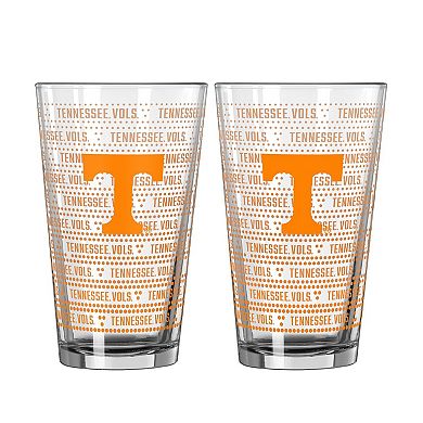 Logo Brands Tennessee Volunteers Two-Pack Chant Fade 16oz. Pint Glass Set