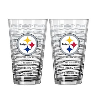 Logo Brands Pittsburgh Steelers Two-Pack Chant Fade 16oz. Pint Glass Set