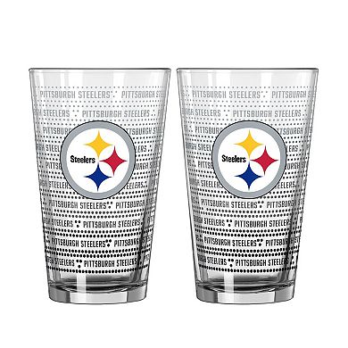 Logo Brands Pittsburgh Steelers Two-Pack Chant Fade 16oz. Pint Glass Set