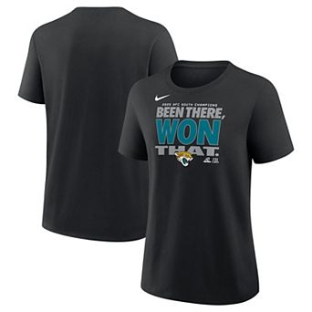 Women's Nike Black Jacksonville Jaguars 2025 AFC South Division Champions Locker Room Trophy Collection T-Shirt