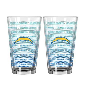 Logo Brands Los Angeles Chargers Two-Pack Chant Fade 16oz. Pint Glass Set