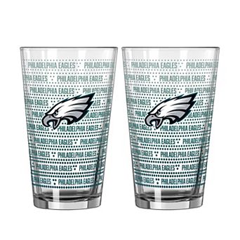 Logo Brands Philadelphia Eagles Two-Pack Chant Fade 16oz. Pint Glass Set