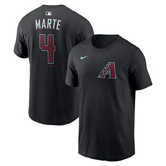 Men's Nike Ketel Marte Black Arizona Diamondbacks Name & Number T-Shirt