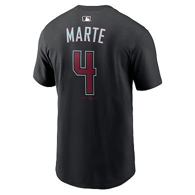 Men's Nike Ketel Marte Black Arizona Diamondbacks Name & Number T-Shirt