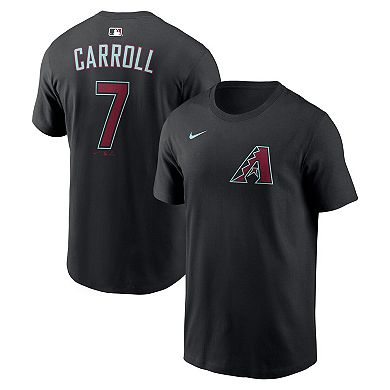 Men's Nike Corbin Carroll Black Arizona Diamondbacks Name & Number T-Shirt