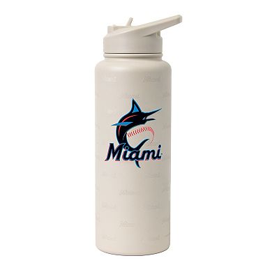 Logo Brands Miami Marlins 34oz. Sand Ghost Quencher Bottle