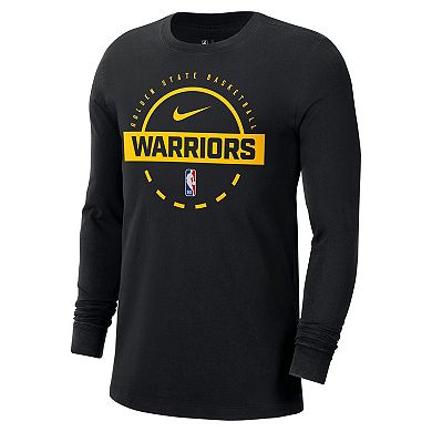 Men's Nike Black Golden State Warriors Authentic Long Sleeve Practice T-Shirt