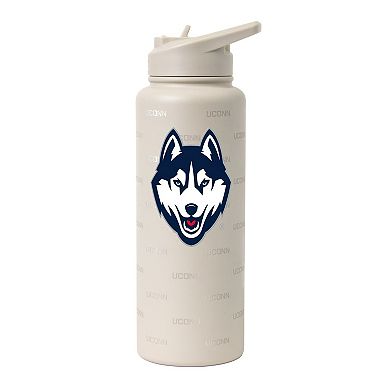 Logo Brands UConn Huskies 34oz. Sand Ghost Quencher Bottle