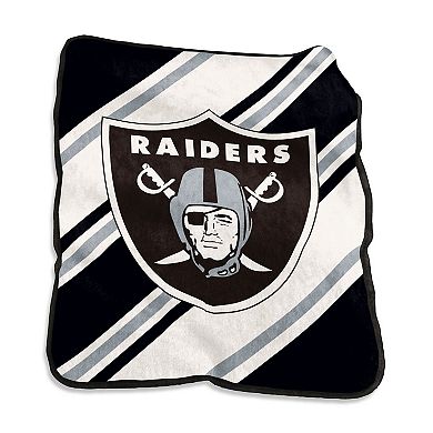 Las Vegas Raiders Raschel Stripe Throw Blanket