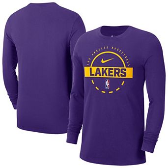 Men's Nike Purple Los Angeles Lakers Authentic Long Sleeve Practice T-Shirt