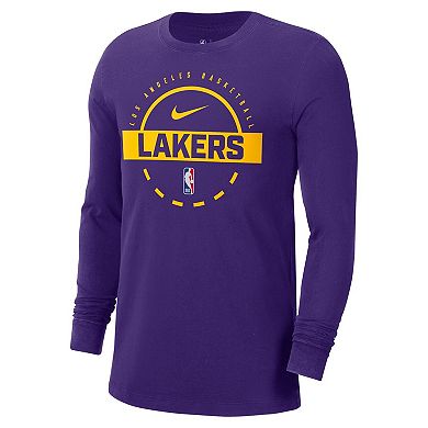 Men's Nike Purple Los Angeles Lakers Authentic Long Sleeve Practice T-Shirt