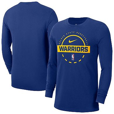 Men's Nike Royal Golden State Warriors Authentic Long Sleeve Practice T-Shirt