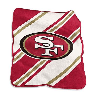San Francisco 49ers Raschel Stripe Throw Blanket