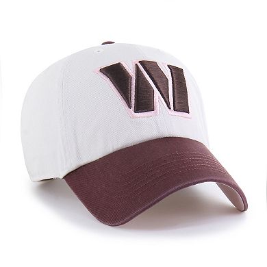 Unisex '47 Stone/Burgundy Washington Commanders Love Letter Clean Up Adjustable Hat