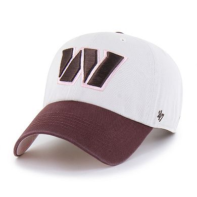 Unisex '47 Stone/Burgundy Washington Commanders Love Letter Clean Up Adjustable Hat