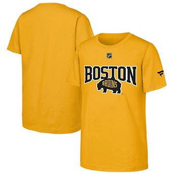 Youth Fanatics Gold Boston Bruins 2026 NHL Stadium Series Authentic Locker Room T-Shirt