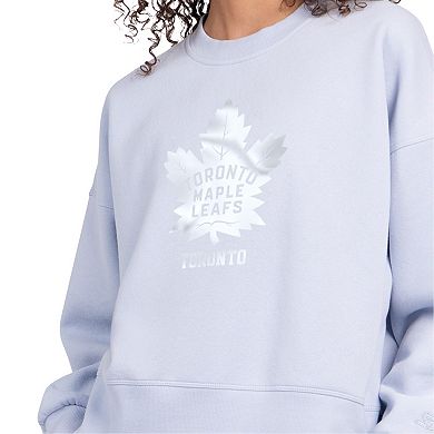 Women's Starter Blue Toronto Maple Leafs Boxy Crewneck Sweatshirt