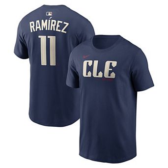 Men's Nike José Ramírez Navy Cleveland Guardians City Connect Name & Number T-Shirt