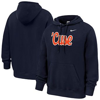 Men's Nike Navy Syracuse Orange Script Club Fleece Hoodie