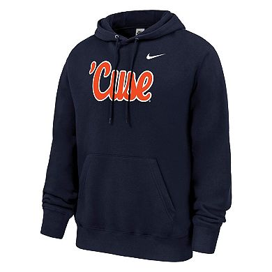Men's Nike Navy Syracuse Orange Script Club Fleece Hoodie