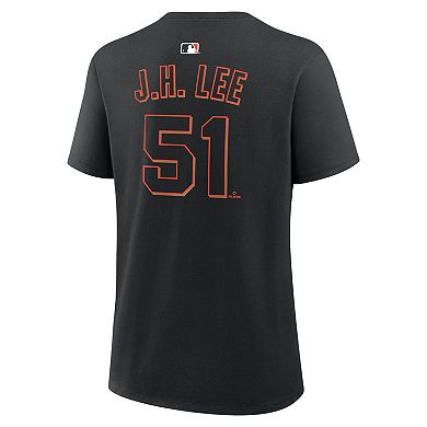 Women's Nike Jung Hoo Lee Black San Francisco Giants Name & Number T-Shirt