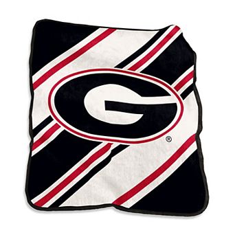 Georgia Bulldogs Raschel Stripe Throw Blanket