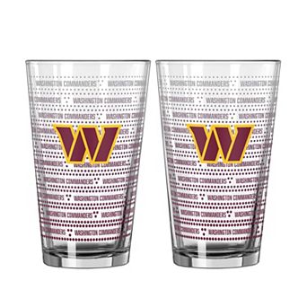 Logo Brands Washington Commanders Two-Pack Chant Fade 16oz. Pint Glass Set