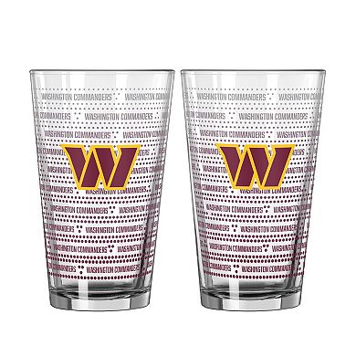 Logo Brands Washington Commanders Two-Pack Chant Fade 16oz. Pint Glass Set