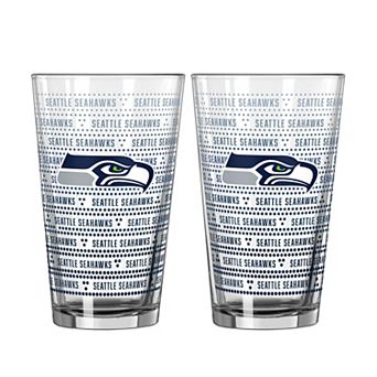 Logo Brands Seattle Seahawks Two-Pack Chant Fade 16oz. Pint Glass Set