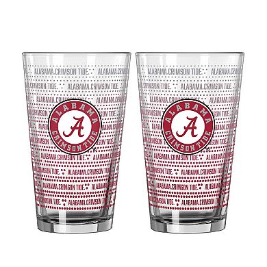 Logo Brands Alabama Crimson Tide Two-Pack Chant Fade 16oz. Pint Glass Set