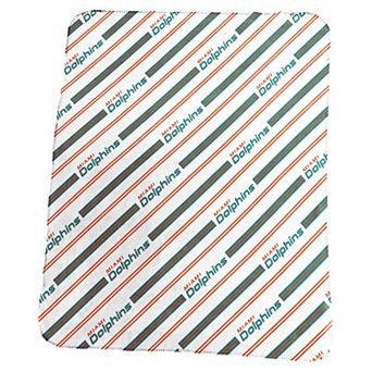 Miami Dolphins Classic Vertical Stripe Fleece Throw Blanket