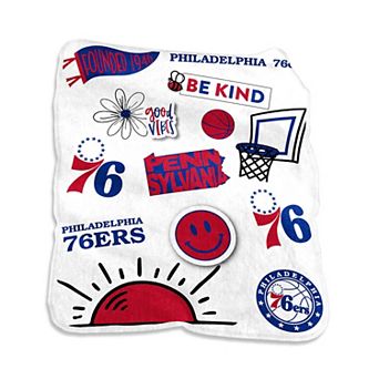 Logo Brands Philadelphia 76ers 50" x 60" Raschel Native Throw
