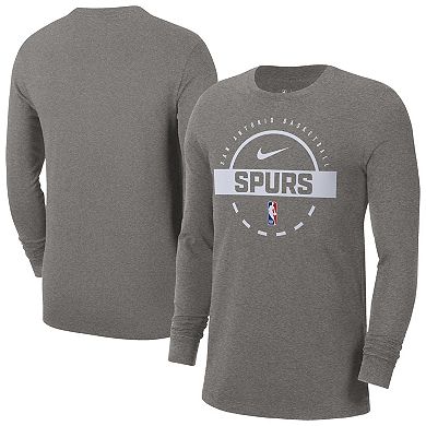 Men's Nike Charcoal San Antonio Spurs Authentic Long Sleeve Practice T-Shirt
