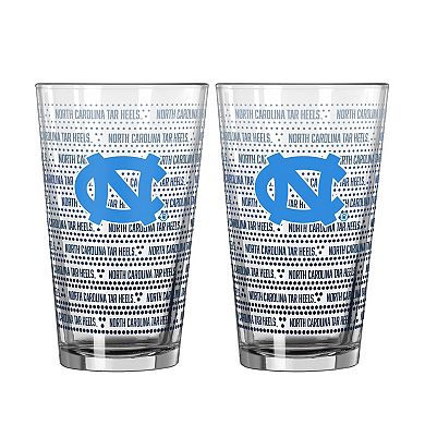 Logo Brands North Carolina Tar Heels Two-Pack Chant Fade 16oz. Pint Glass Set