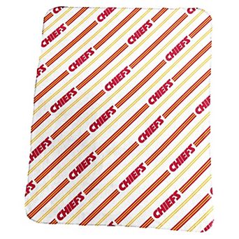 Kansas City Chiefs Classic Vertical Stripe Fleece Throw Blanket