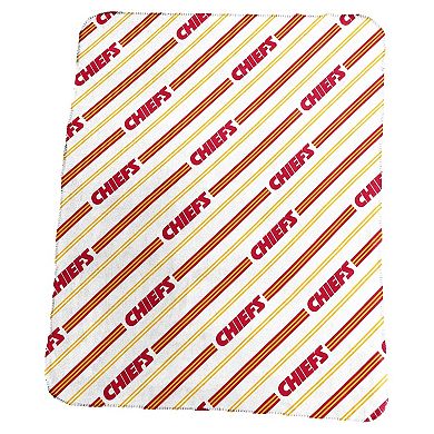 Kansas City Chiefs Classic Vertical Stripe Fleece Throw Blanket