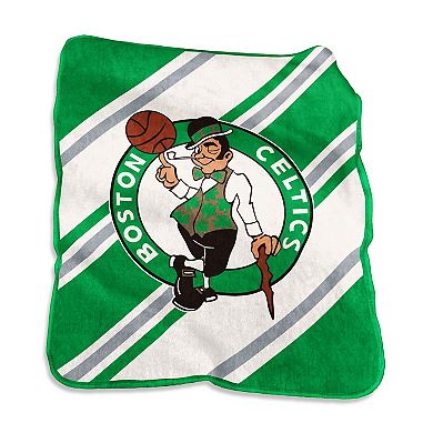 "Logo Brands Boston Celtics 50"" x 60"" Raschel Stripe Throw Blanket"