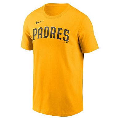Men's Nike Jackson Merrill Gold San Diego Padres Name & Number T-Shirt