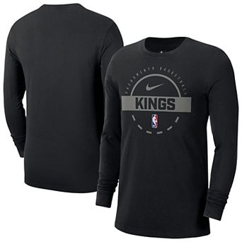 Men's Nike Black Sacramento Kings Authentic Long Sleeve Practice T-Shirt