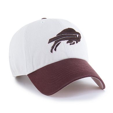 Unisex '47 Stone/Burgundy Buffalo Bills Love Letter Clean Up Adjustable Hat