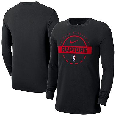 Men's Nike Black Toronto Raptors Authentic Long Sleeve Practice T-Shirt