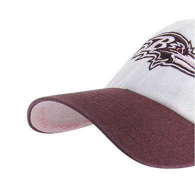 Unisex '47 Stone/Burgundy Baltimore Ravens Love Letter Clean Up Adjustable Hat