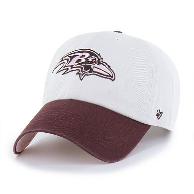 Unisex '47 Stone/Burgundy Baltimore Ravens Love Letter Clean Up Adjustable Hat